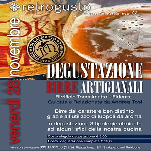 DEGUSTAZIONI DI BIRRE ARTIGIANALI AL RETROGUSTO