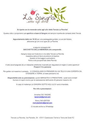 LA SANGRIA SOTTO AGLI ULIVI