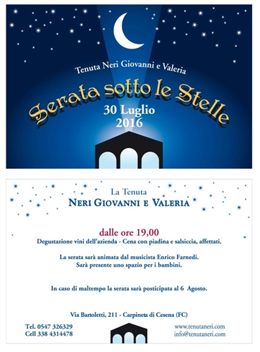 SERATA SOTTO LE STELLE SERATA SOTTO LE STELLE
