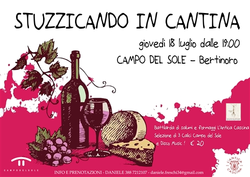 STUZZICANDO IN CANTINA - GIOVEDI&#39; 18 LUGLIO - CAMPO DEL SOLE Bertinoro