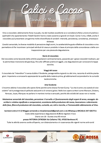 CALICI E CACAO - presso Fattoria Paradiso CALICI E CACAO - presso Fattoria Paradiso