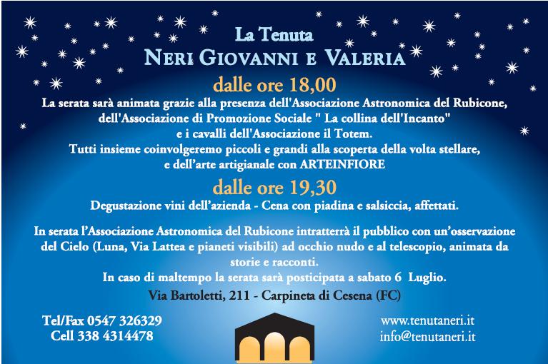 SERATA SOTTO LE STELLE ALLA TENUTA NERI